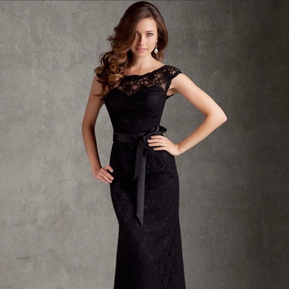 Mori Lee Black lace gown